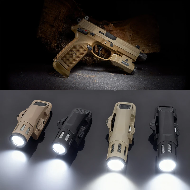 

Tactical INFORCE WML APL LED Strobe Light Long / Short Nylon Fit 20mm Rail Helmet Light For Airsoft Hunting G17 G19 Flashlight