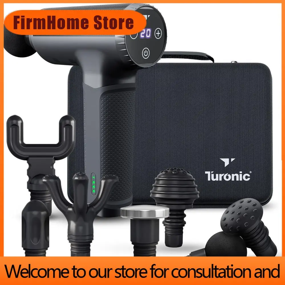 FirmHome StorePortable Deep Tissue Percussion Massager - 20 Speeds, 7 Attachments, Quiet, Powerful, Cordless, Ideal For Athletes