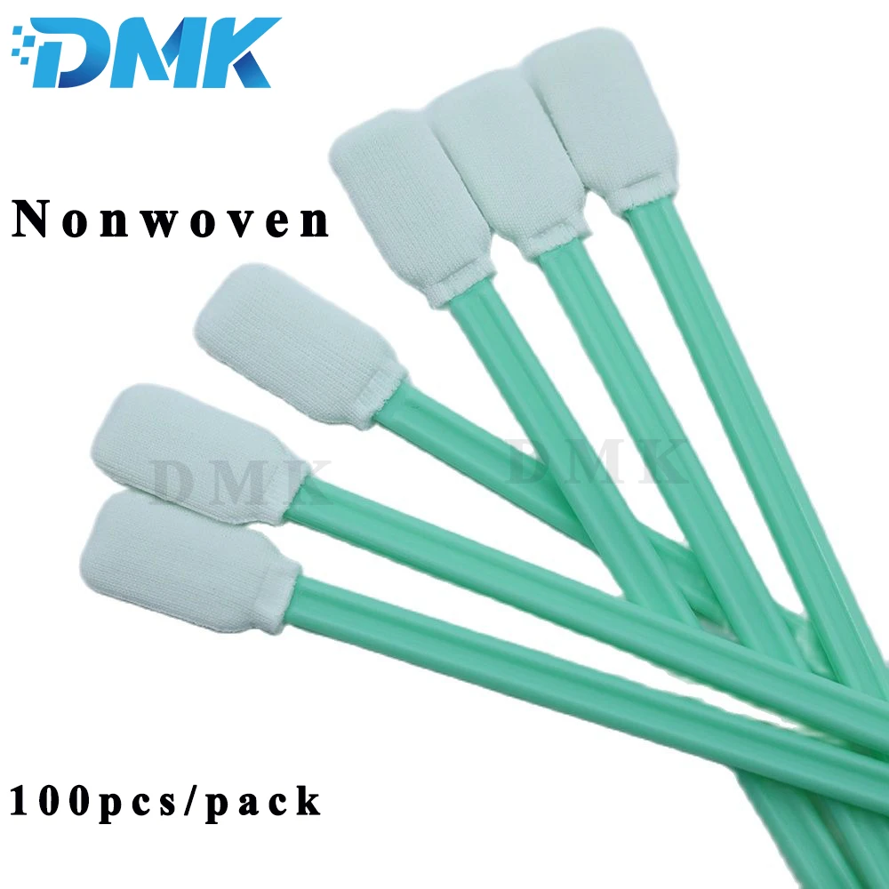 DMK Square Head Dust-free Non Woven Cotton Swabs 100pcs/Bag For Industry Machine Cleaning
