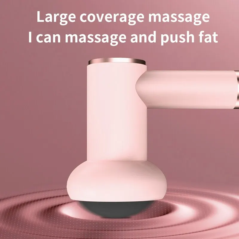 Massage Súng Không Dây Sạc Chất Béo Đẩy Máy Cầm Tay Di Động Massage Stick Cổ, Eo, Vai Nhào Màu Hồng Trắng