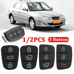 1/2PCS Replacement 3 Buttons Remote Key Fob Case Rubber Pad For Hyundai I10 I20 I30 IX35 Kia K2 K5 Rio Sportage Flip Key Parts