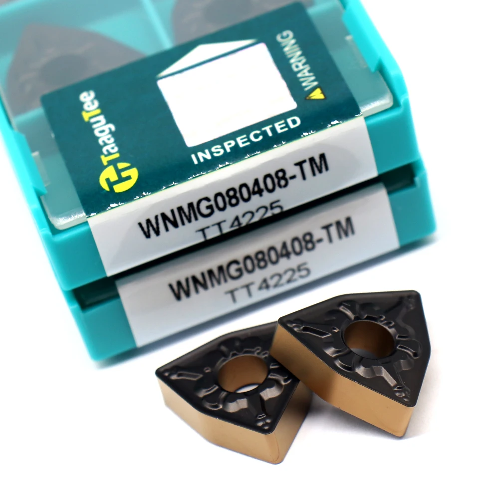 10Pcs WNMG080408 WNMG080404 TM TT4225 Carbide Inserts External Turning Tools Machine Tool Parts Lathe For Processing Steel