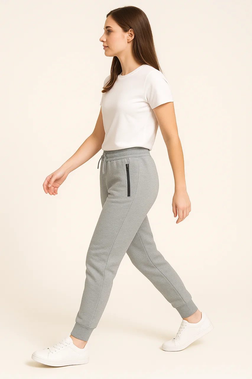 

Женские флисовые джоггеры с карманами на молнии