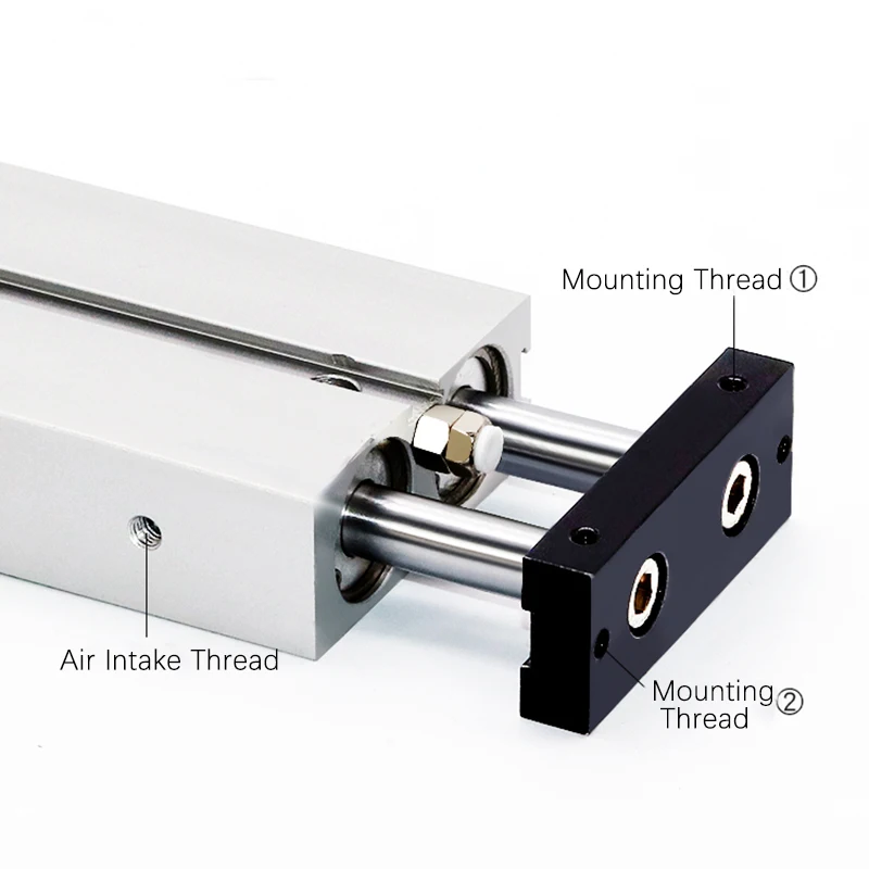 Pneuamtic Double Rod Pneumatic Piston Air Cylinder TN10x300 16x200 20x400 Long Stroke 200mm To 500mm image 3