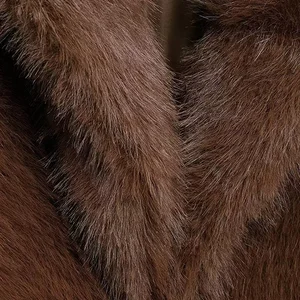 Vintage Skin of Fake Women's Jacket Full Sleeve Lady Lady Casaco 2024 Fashion Fall Winter Elegant Hot Solid Women's Thickening Outwear 8 Main Women's Brown Coat Sales - №8