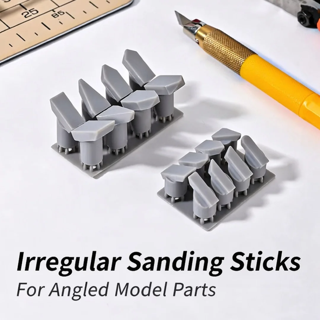MSWZ TS006 Tapered Narrow Sanding Stick Angled Tip Irregular Surface Sander for Military Model Figure Kit Part Polishing