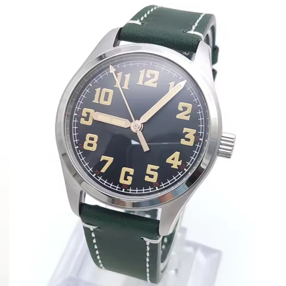 40mm Pilot Aviator Diving Retro style business men's mechanical watch NH35 automatic mechanical movement Luminous