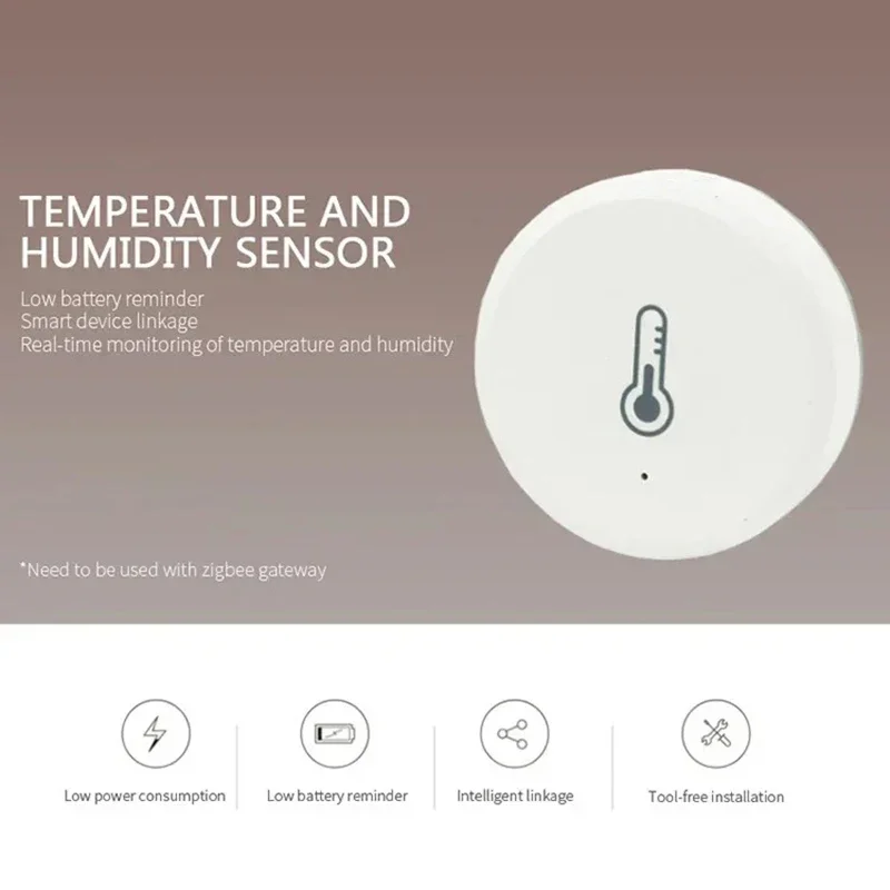 Sensor inteligente de temperatura y humedad Tuya Zigbee, Monitor de termómetro interior para trabajo doméstico con asistente de Google Home Alexa, 4 Uds.