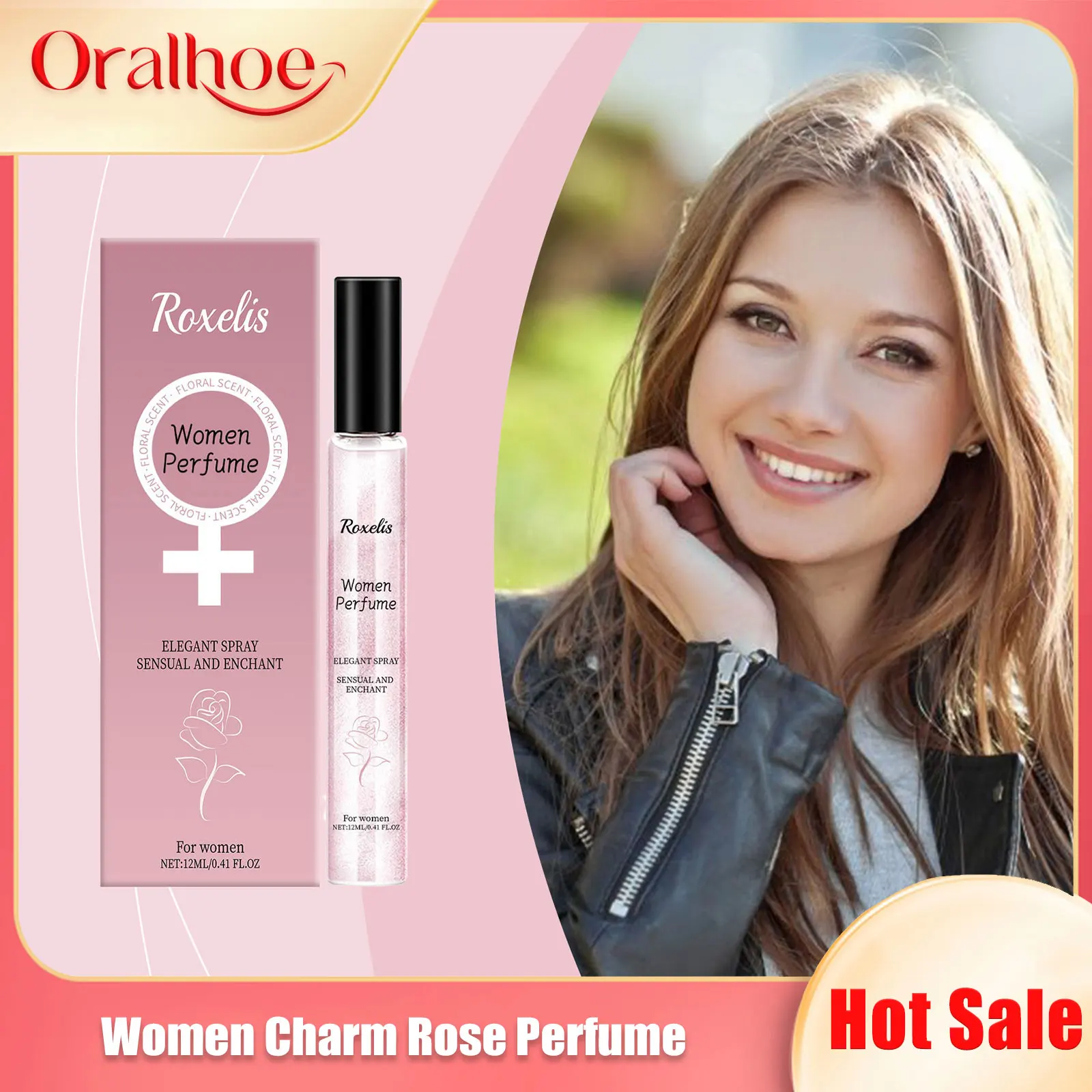 

Roxelis Charm Rose Perfume Lasting Fragrances Attracting Men Sexy Pheromones Plant Floral Scent Dating Freshing Perfum for Women