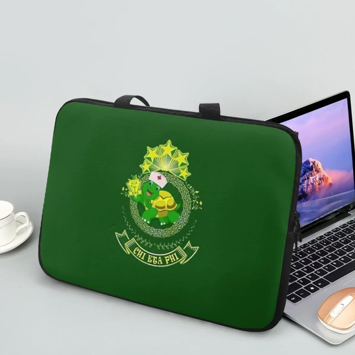 10 12 13 15 17inch Laptop Bags Sleeve Cover Chi Eta Phi Sorority Notebook Mini PC Case Universal Handle Zipper Tablet Bag Gift