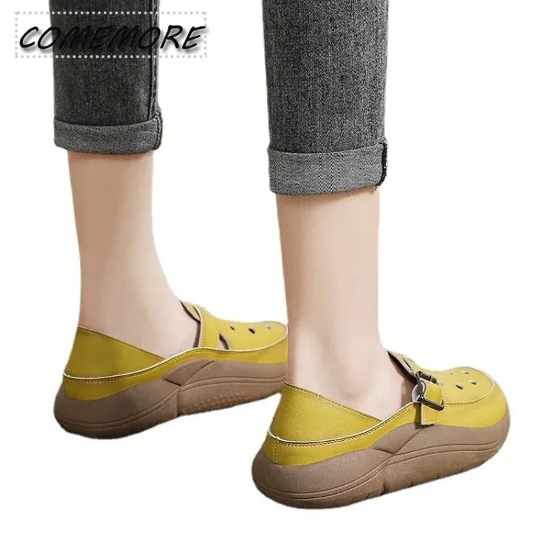 Women‘s Flats Loafers Platform Sport Shoes Sneakers Designer New Running Shoes Casual Round Head Breathable Spring Green Outdoor