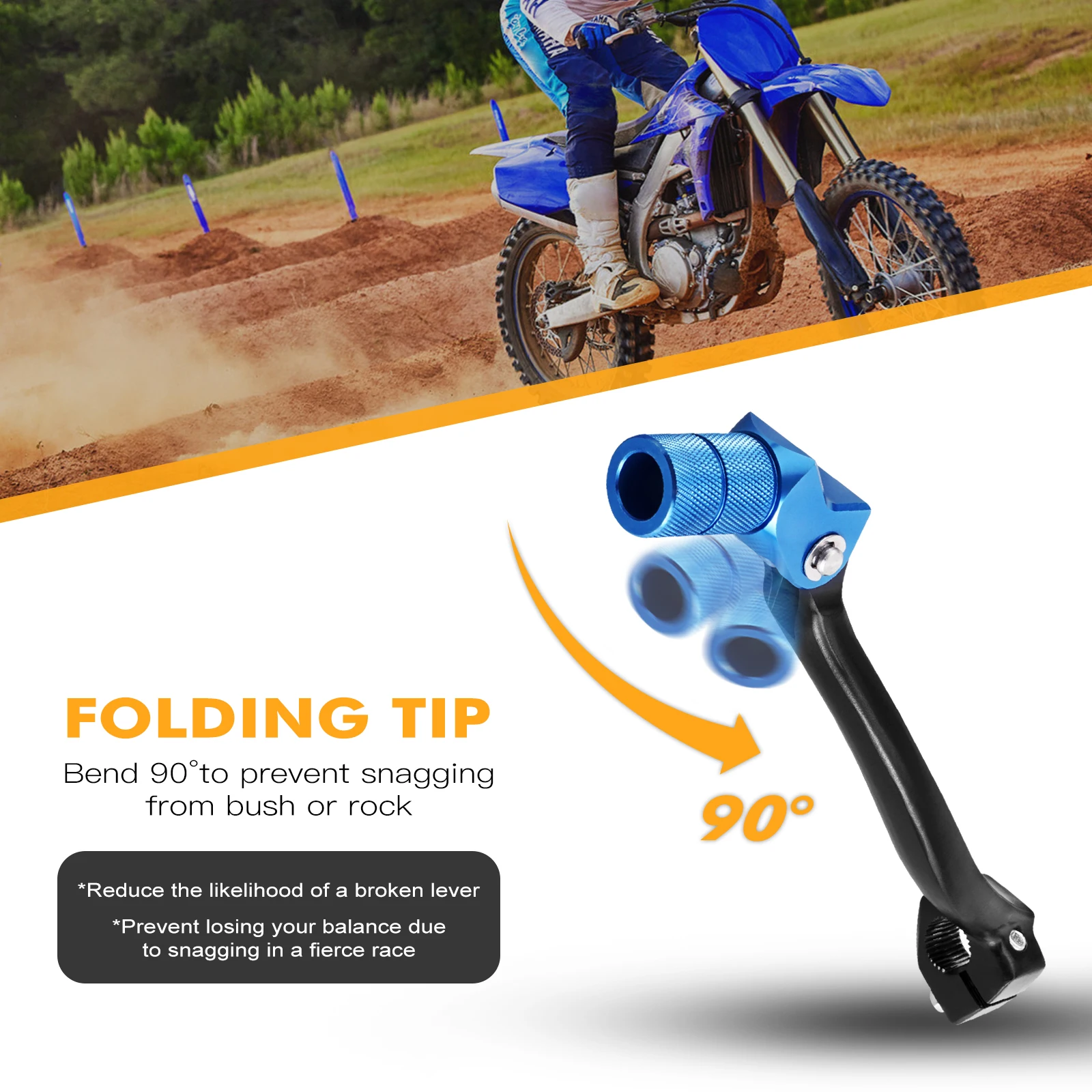 NICECNC Für Yamaha YZ250F 2014–2023, YZ250FX 2016–2023, 2022, WR250F 2020–2023, YZF WRF 250, geschmiedeter Bremspedalhebel, Schalthebel – Detail 9