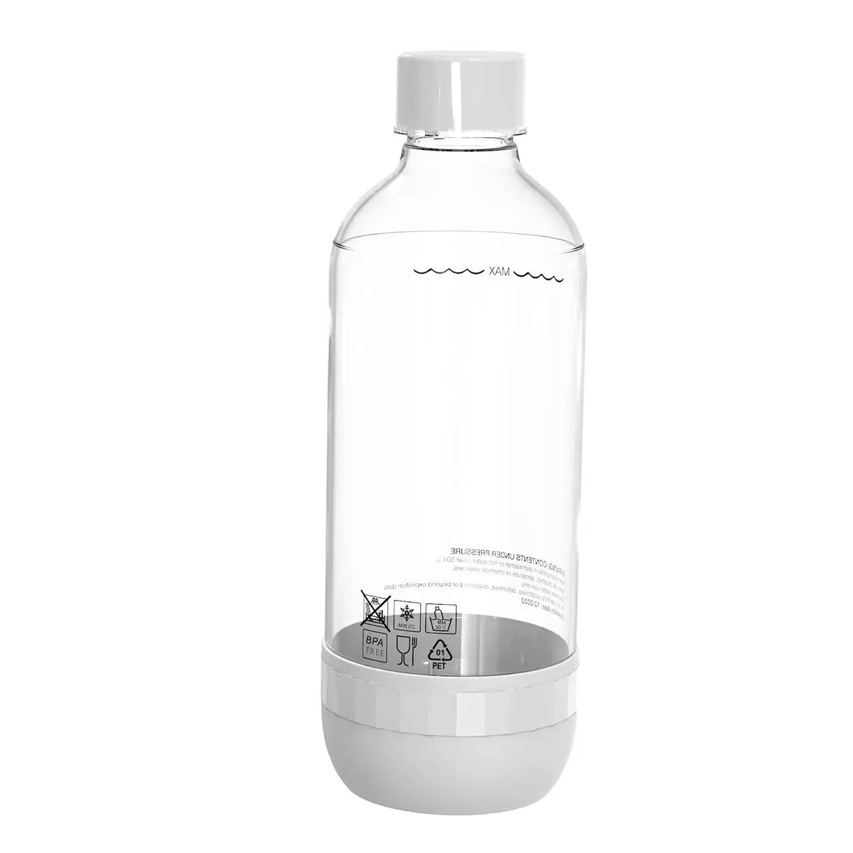 Bouteille gazeuse de soda PET blanche de 1 L – Idéal pour les boissons gazeuses et les boissons en bouteille