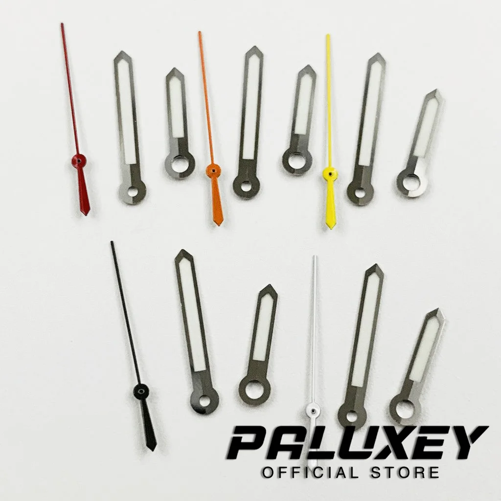 2番目の手の発光時計ハンドムーブメント、移動時計、シルバー、赤、オレンジ、緑、黄色、nh35、nh36、4r、7s