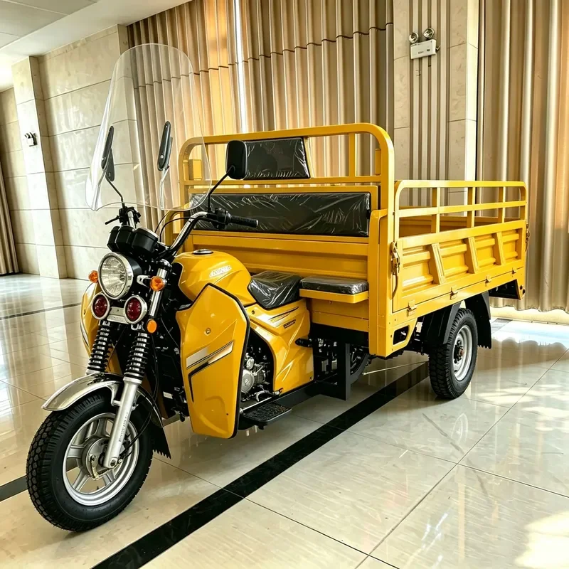 for Straddle Export Three-Wheeled Motorcycle Durable High Horsepower Heavy-Duty Cargo Trike with Three Bungee Cords African