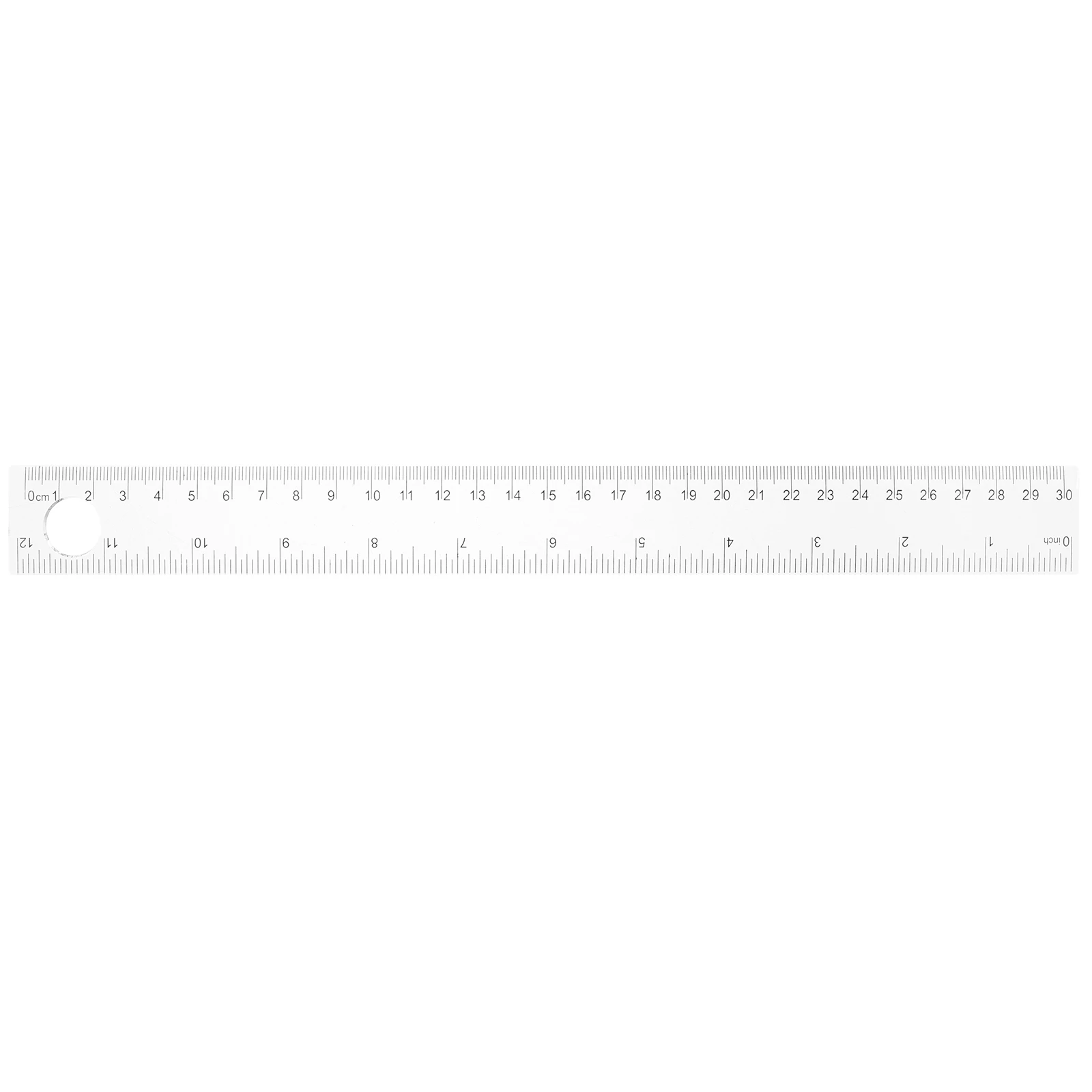 

10 Pcs Magnifying Ruler Transparent Plastic Straight Scale 12 Inch Precision Measuring Drawing Office Teaching Tool