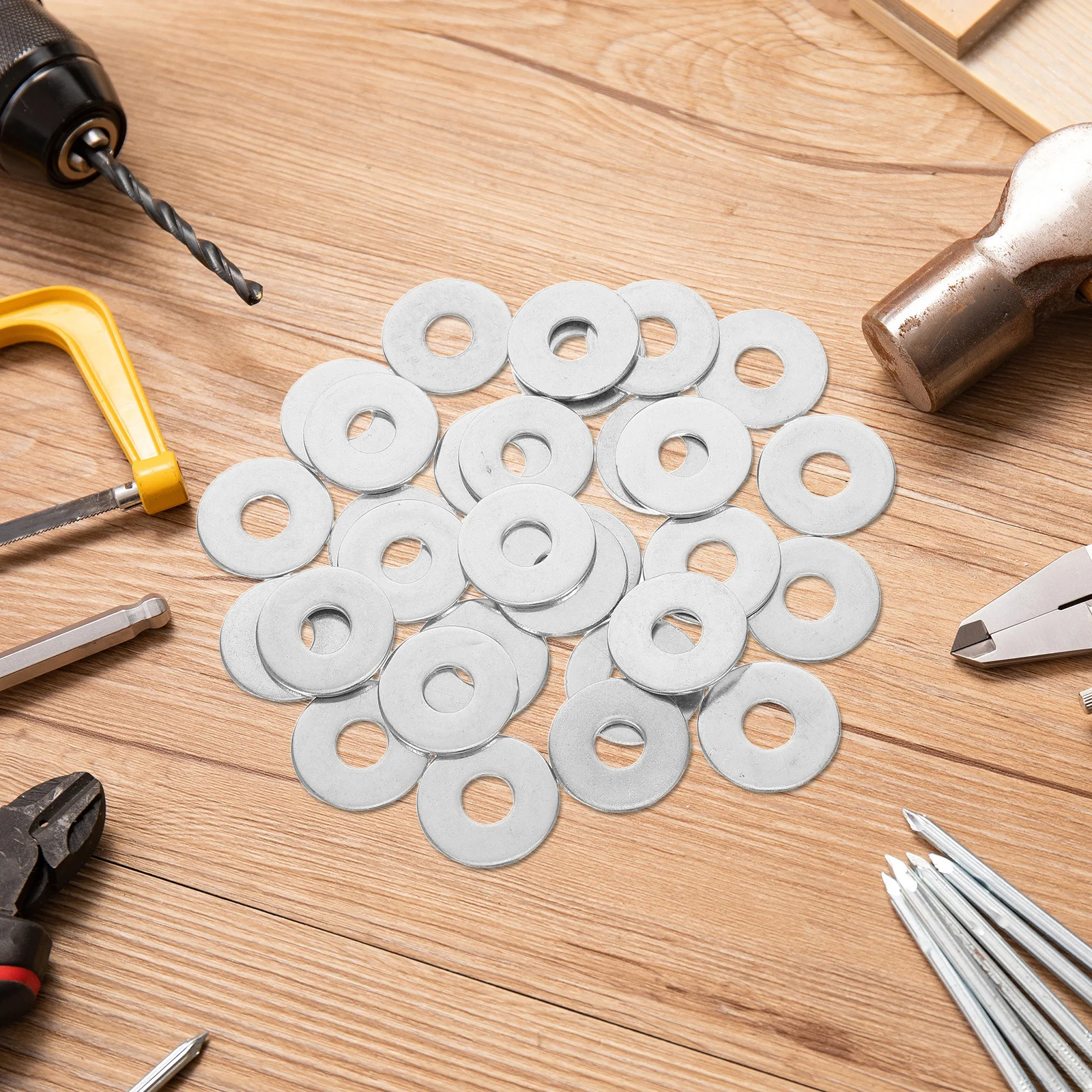 

30pcs Stainless Steel Flat Washers 10Mm Round Metal Washers For Furniture Repair Anti-Loosening Washer Replacement Spacers