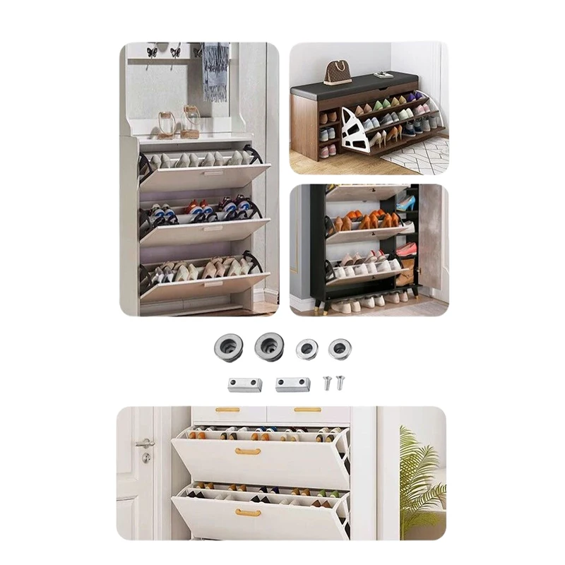 Furniture Shoe Cabinet Connection Hardware Shoe Cabinet Flipping Frame Fixed Screw Fittings Tool accessories