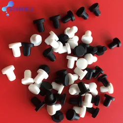 2-14mm High-temperature Resistant Silicone Solid Plug Soft Sealing Plug Screw Hole Nut T-shaped Hole Plug Cover Black White