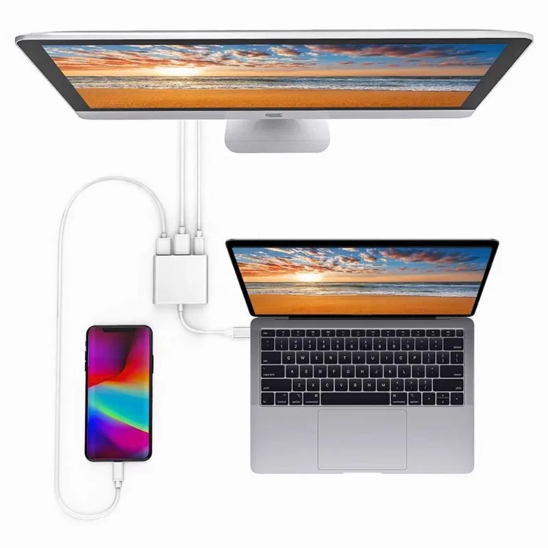 Type-c To Hdmi Three-in-one Docking Station + Usb + Pd Power Supply Converter 4K Docking Station