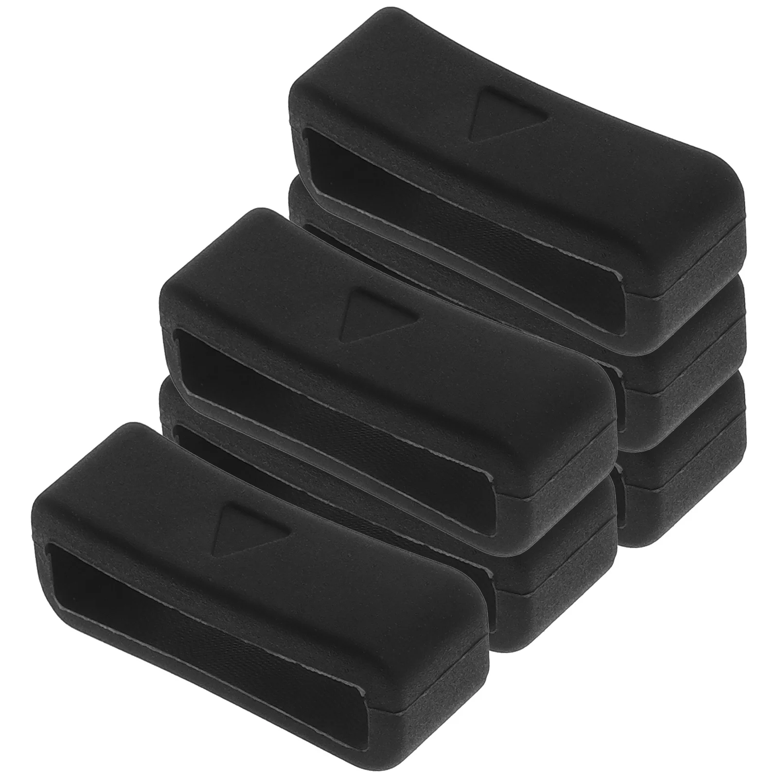 6 قطع من أجزاء حزام الساعة السيليكون الصديقة للبيئة سهلة الاستبدال حلقات التثبيت للملحقات حلقة تثبيت حزام الساعة