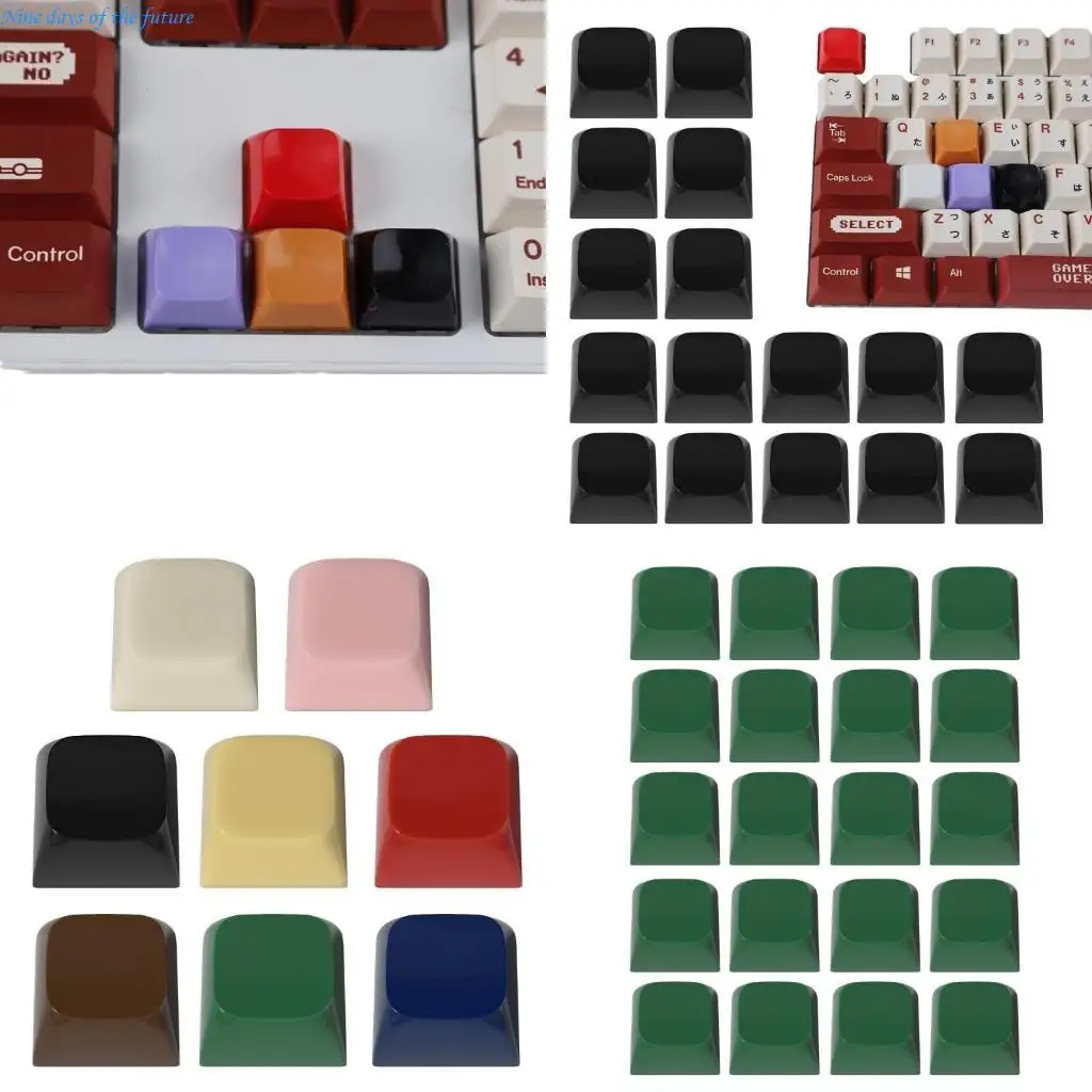 

20 шт. Нефритовое желе blank DIY KeyCap Механические клавиатуры 1U xda Profile No Print Keycap Установка для MX Switches E65A