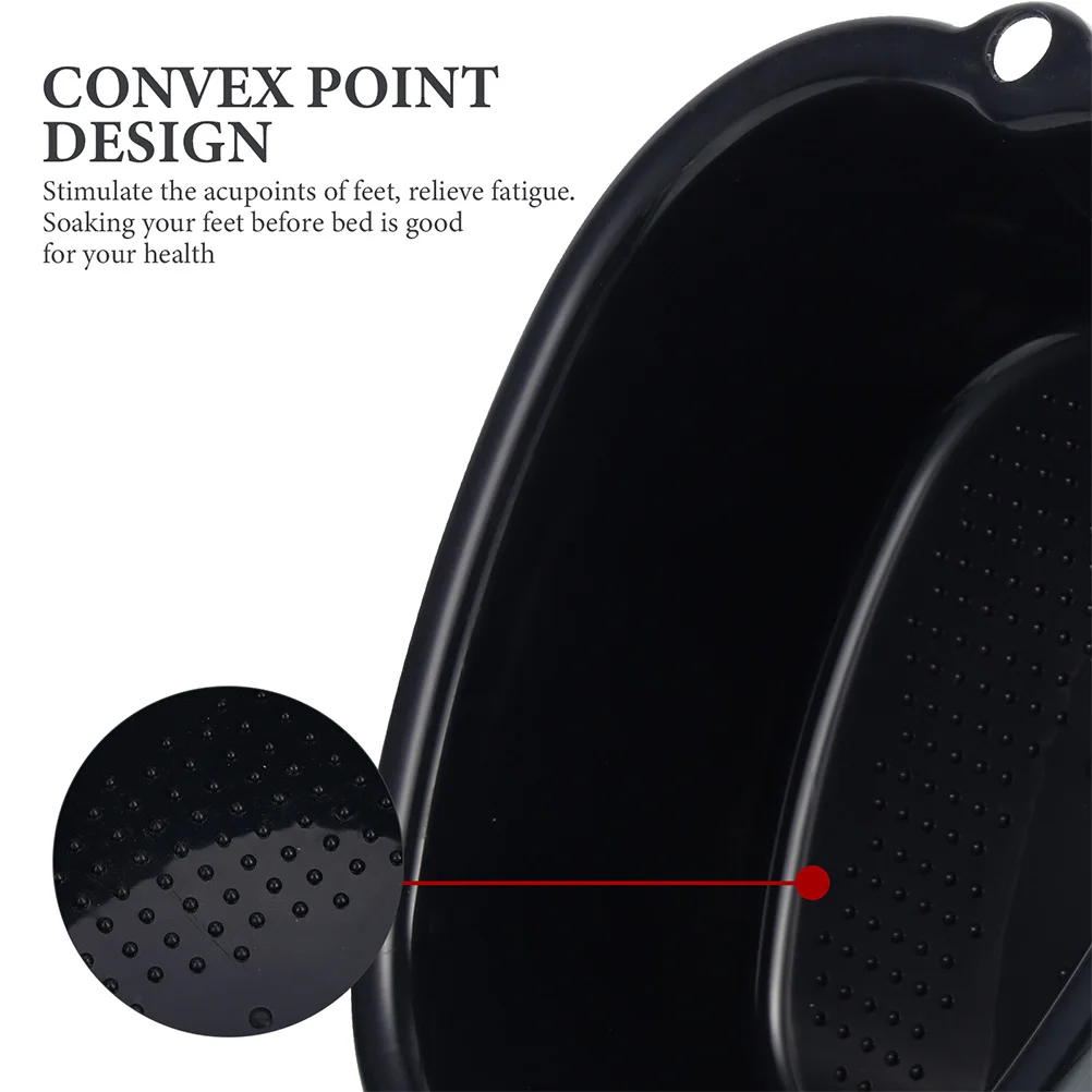 

3PCS Foot Bath Bucket Thickened Massage Blue Black Beige Plastic Home Use Pedicure Sauna Spa Storage Portable Footwear Care Tool