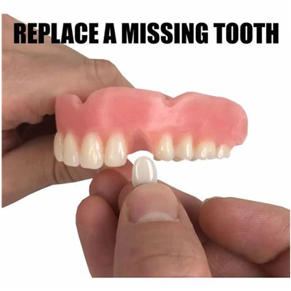 SowSmile New 10pcs Temporary Dental Oral Fake False Snap on Real Instant SmileTeeth Tooth Repair Veneers Kits Building Glue
