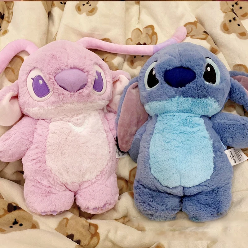 Stitch Hot Water Bag Kawaii Lilo & Stitch Disney Anime Plush Doll Cute Angel Kids Toys Injection Water Warm Bag Gifts for Funny