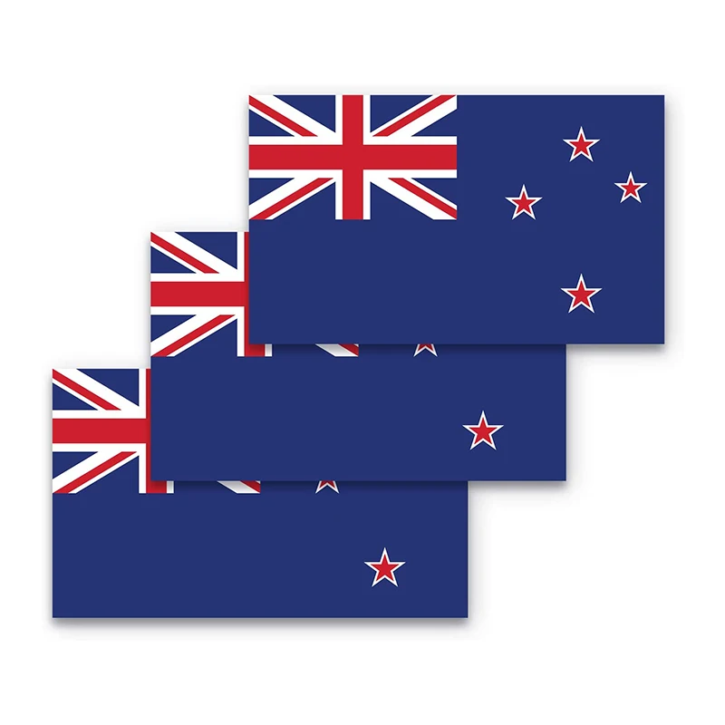 New Zealand Flag Bumper Stickers 3 Packs of Durable Waterproof Material,motorcycle Helmet Trunk Truck Vinyl Decals