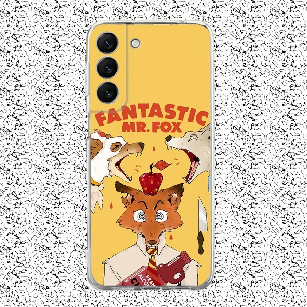 Fantastic Mr F-Fox Phone Case Silicone For Samsung S30,S23,21,22,20 Ultra,S20 FE lite,S10,9,PIus Note20ultra Cover Clear