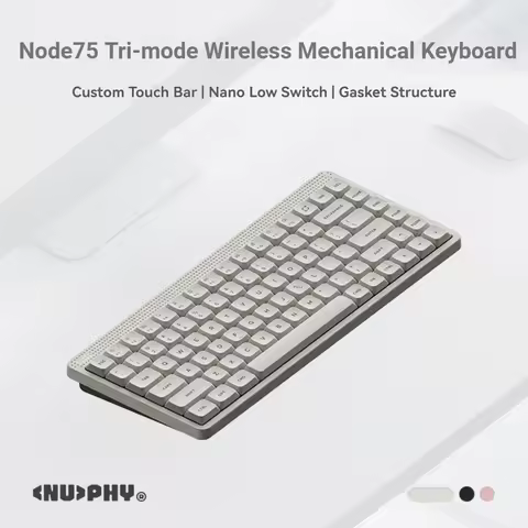 Nuphy Node75 Low Profile Mechanical Keyboard Wireless Gasket Touch Bar Hot Swap Custom Office Gaming Keyboard for PC Laptop Gift