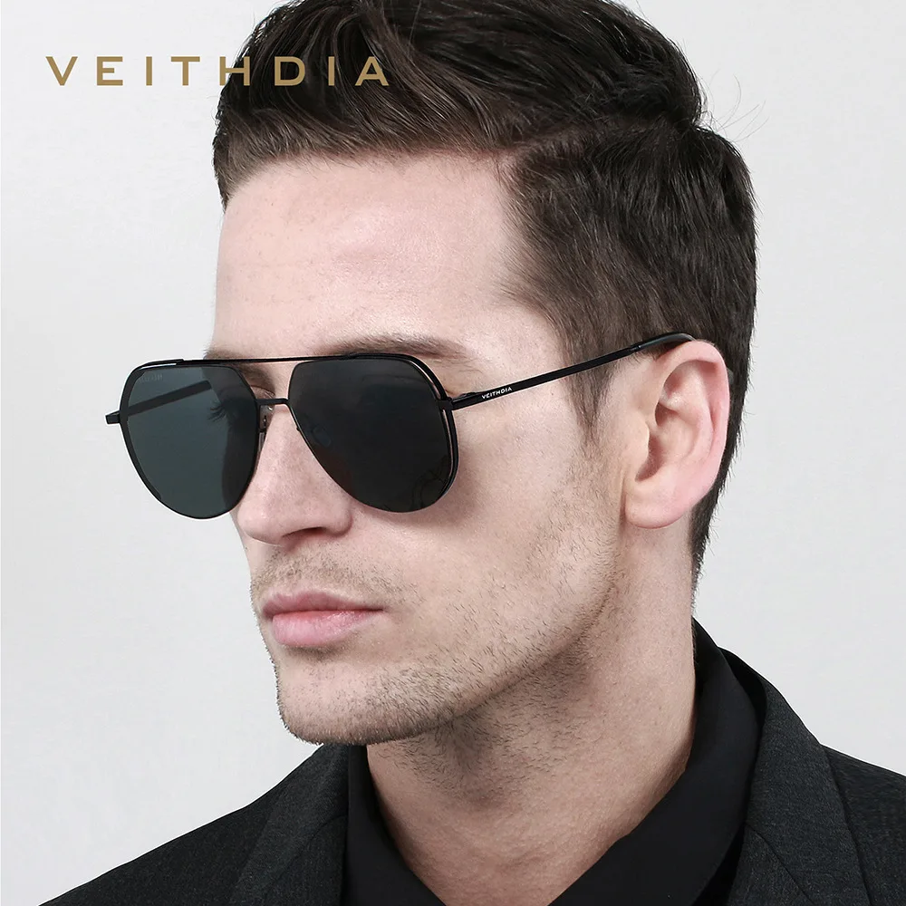 VEITHDIA نظارات شمسية كلاسيكية للرجال، نظارات شمسية مستقطبة من النايلون عالي الوضوح، نظارات مقاومة للأشعة فوق البنفسجية 400 للذكور 8269 #3