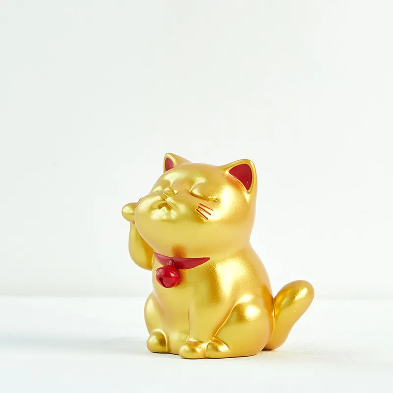 

Collectible Lucky Cat Sculpture, Original Maneki Neko Figurine Gift, Trendy Art Toy for Kids Adults Birthday & Home Decor