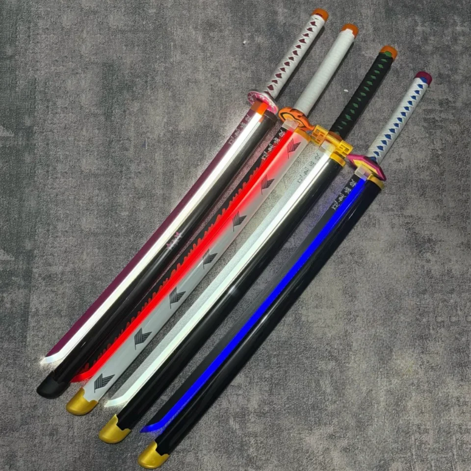 40inch Glow Katana LED Light Sword Anime Cosplay Prop Wood Ninja Knife Real Size Japanese Katana Original Samurai Sabre Gift