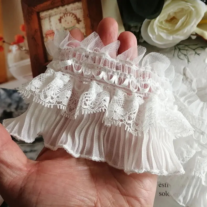 Эластичные кружевные аксессуары, белая ткань Лолиты, занавеска, юбка, манжеты, эластичное черное кружево 9x100 см Эластичные кружевные аксессуары, белая ткань Лолиты, занавеска, юбка, манжеты, эластичное черное кружево 9x100 см