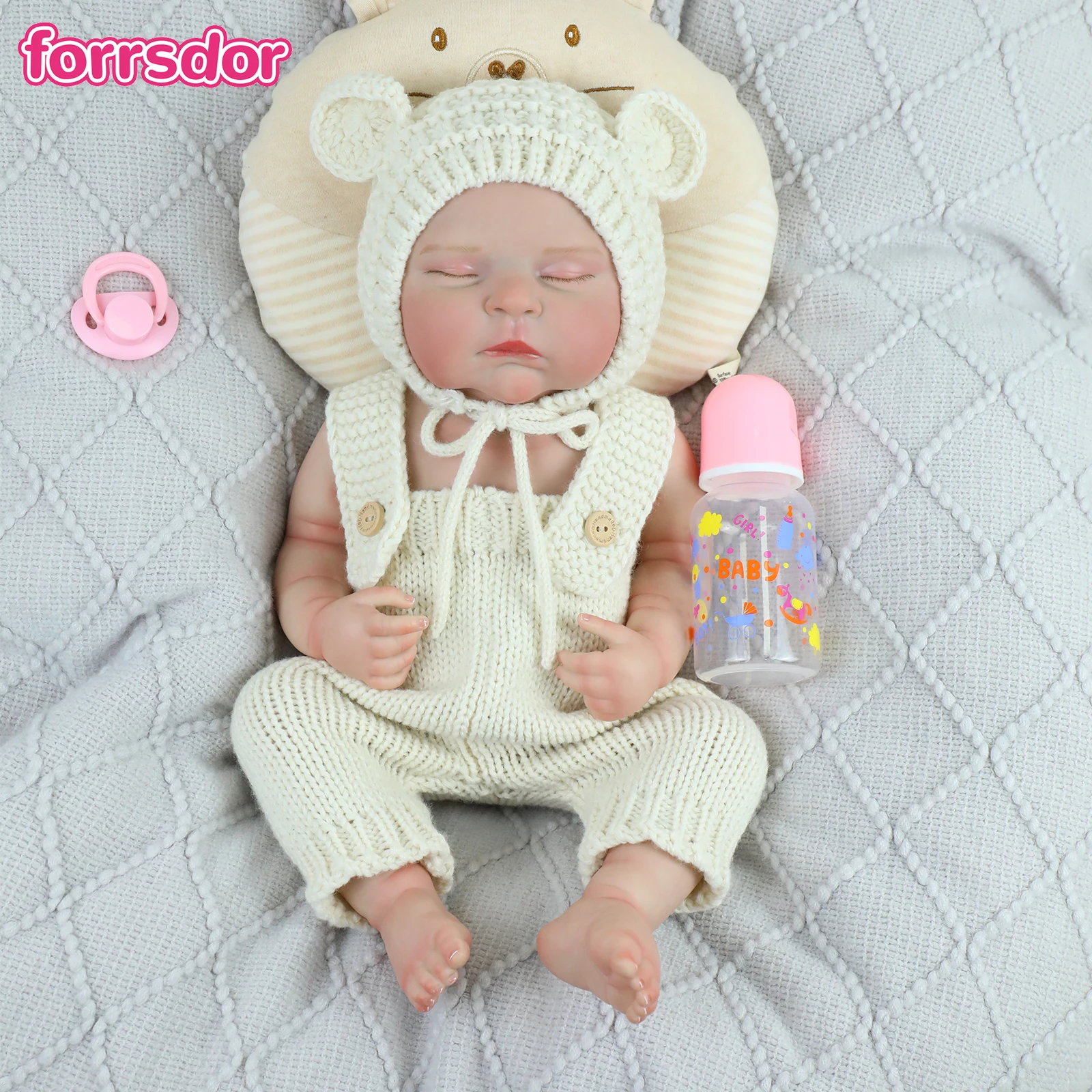 

18inch Silicone Baby Doll Lifelike Avatar Newborn Vinyl Baby Doll 3D Paint Blue Skin Girl Handmade Art Dolls Muñecas Bebe Reborn