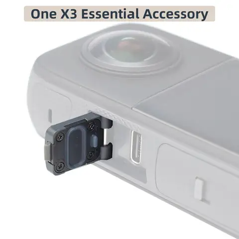 Insta360 One X3 camera accessories, USB charging port side cover replacement waterproof battery cover