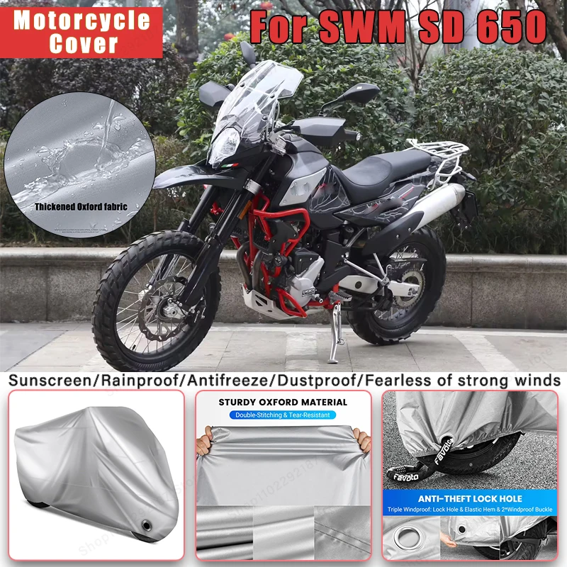 

For SWM SD 650 No Ear Motorcycle Cover - Outdoor Full Body Protection, Waterproof Dustproof Sunscreen Accessories