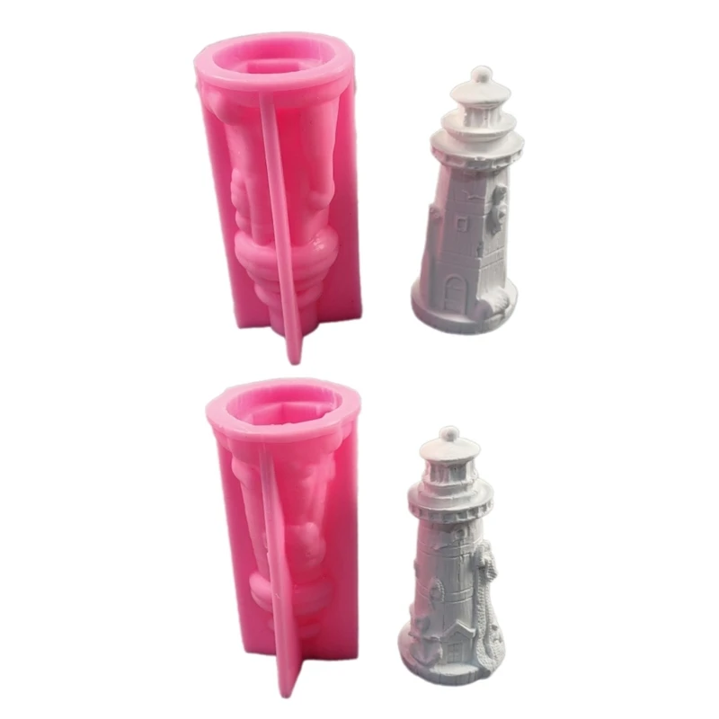 قوالب السيليكون النحت المنارة لتزيين الجص الحرفية من راتنجات الايبوكسي، قوالب السيليكون الجص للديكور المنزلي الجديد