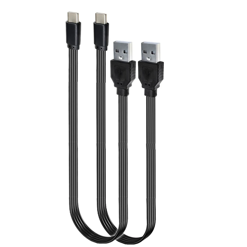 0.5M 1M elbow flat high flexibility type-c elbow supports data charging cable fast charging USB to type-c data cable USB convers