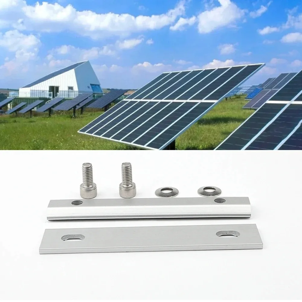 Solar Panel Mount Rail Connector Splice Kit Photovoltaic Support Rail Connector PV Panel Bracket Mount Kit For Connect And Fix