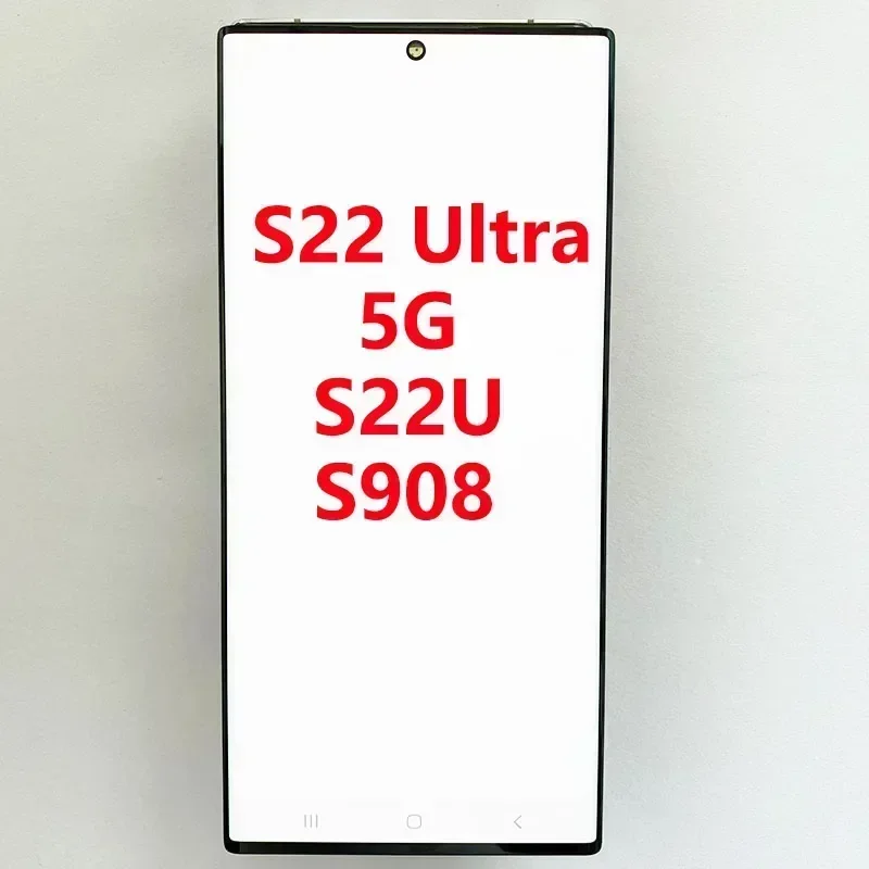 

Dot AMOLED S22 Ultra LCD For Samsung Galaxy S22 Ultra 5G LCD Display Touch Screen With Frame Assembly 6.8" SM-S908U1 S908B LCD