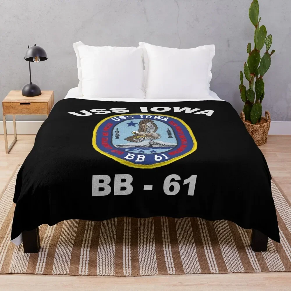 USS Iowa Throw Blanket All Weather Soft Throw Blanket for Sofa