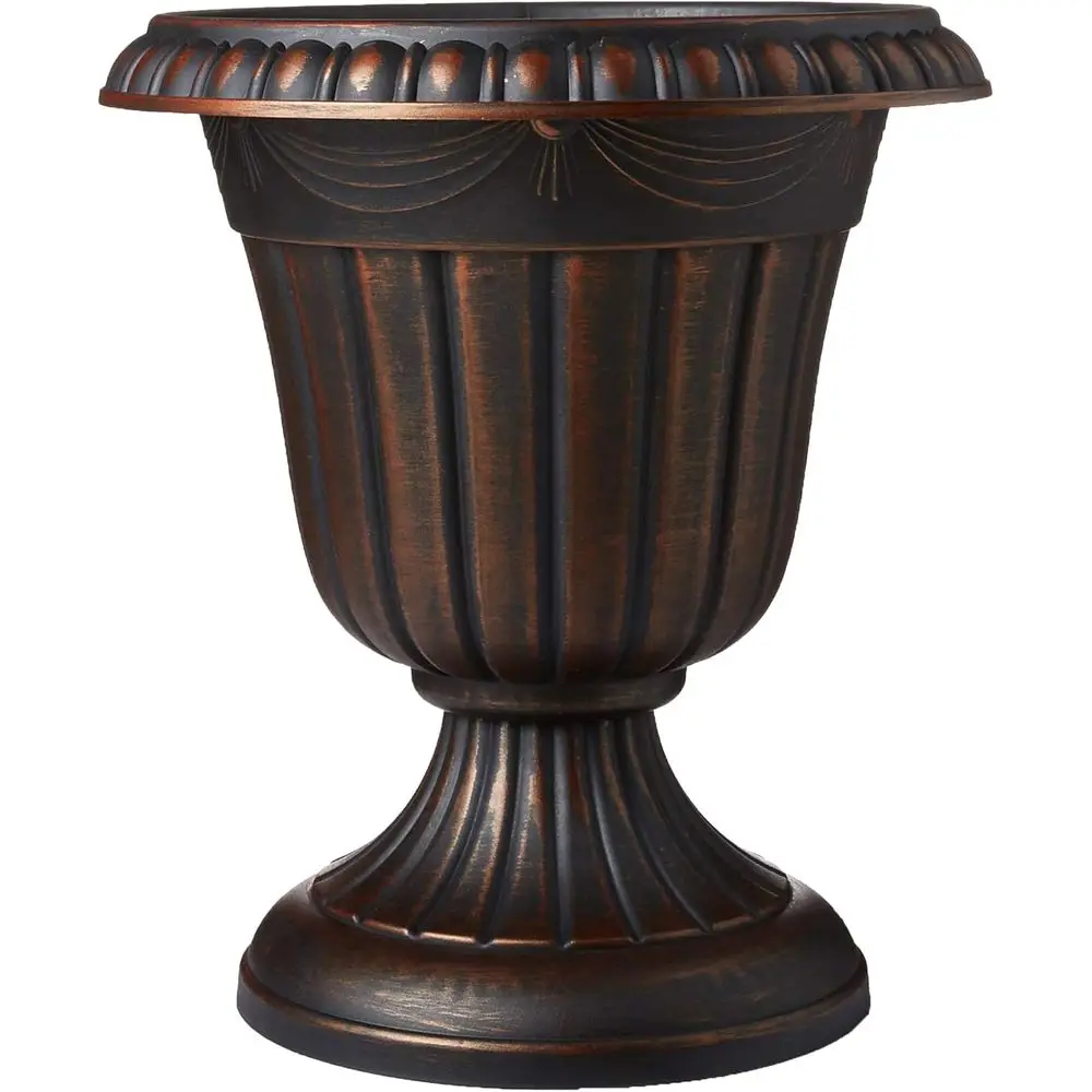 

Классический традиционный пластиковый горшок-урна Arcadia Garden Products PL10CP для дома и улицы, 15 x 13 дюймов, цвет матовая медь