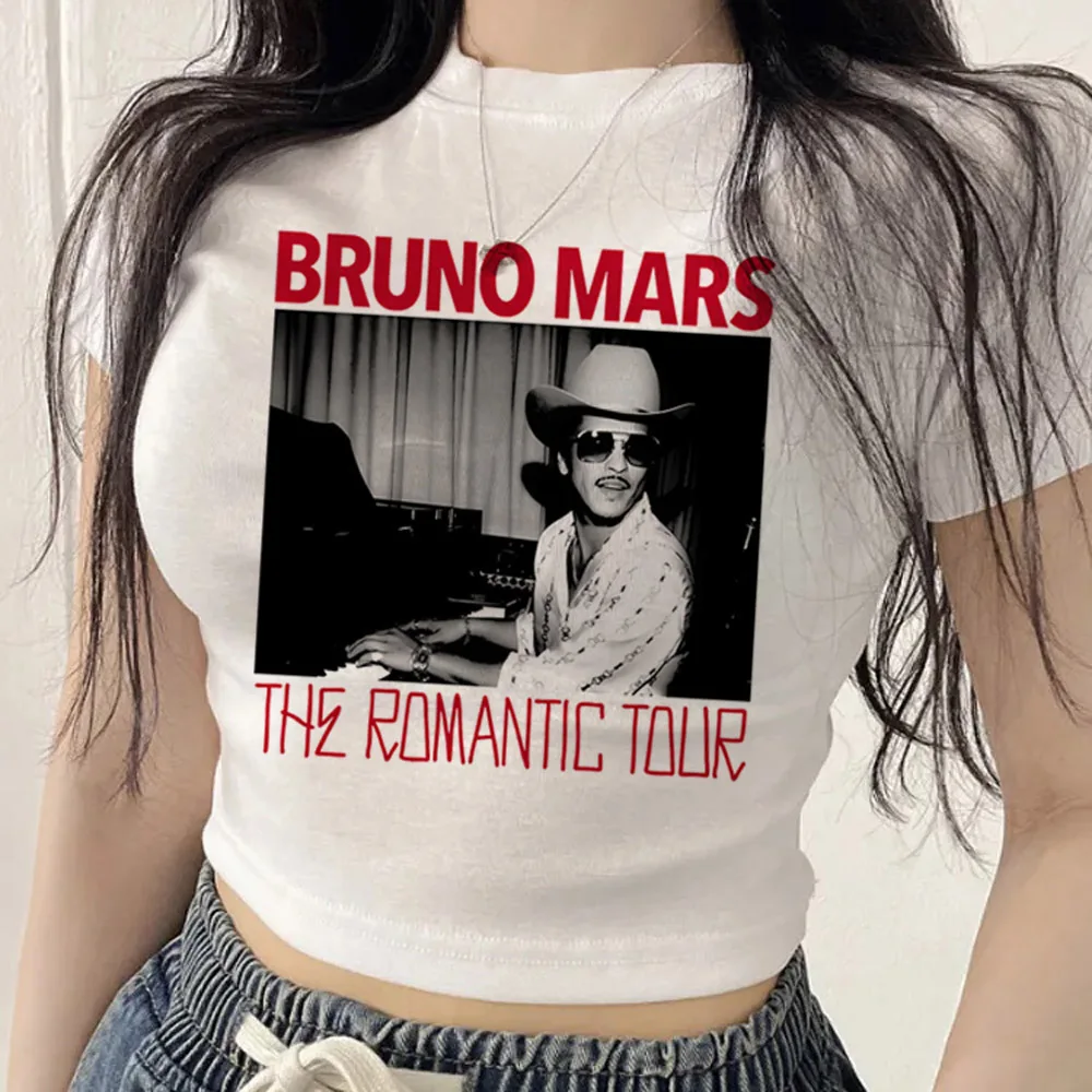 Bruno Mars cropped top shoujo streetwear grunge cheap top tees y2k jojifuku korean fashion grunge funny