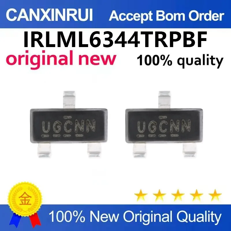 （5pcs-100pcs）New IRLML6344TRPBF SOT-23 N-channel 30V/5A SMT MOSFET IRLML6344