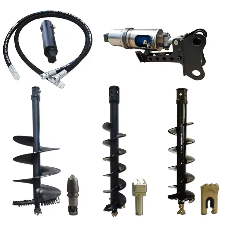 Hydraulic Earth Auger Drill-Excavator Auger Attachment Supplier for Piling, Soil Drilling & Skid Steer Post Hole Digger