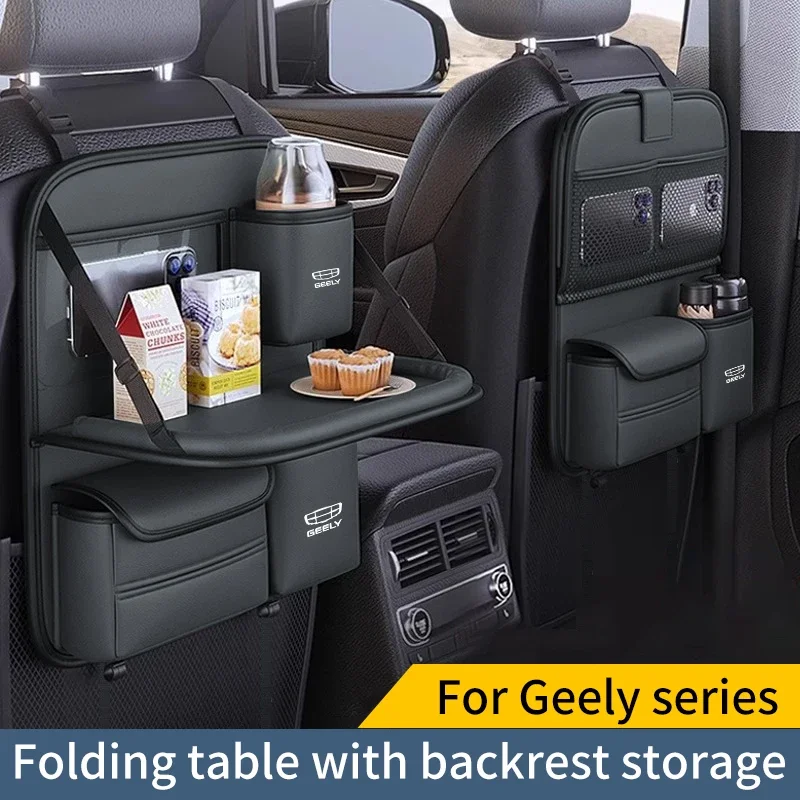 For Geely Atlas Coolray Emgrand EC7-8 EX7 CK2-3 GL Gs Car Seat Back Storage Small Table Board Car Storage Bag Tissue Box