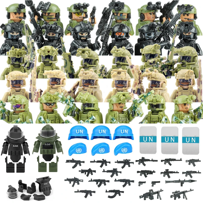 Military affairs SWAT Ghost Commando Figures Special Forces Building Blocks Model Bricks mini Action toy Figures Toy gift